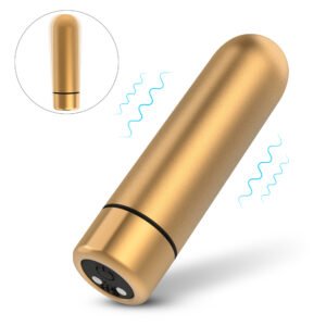 SEED-3 metallic bullet vibrator in gold, sleek metal finish for powerful vibration