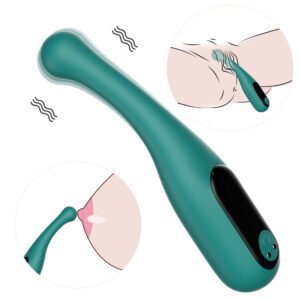 Gigi finger-sized vibrator in dark green, compact design for targeted stimulation