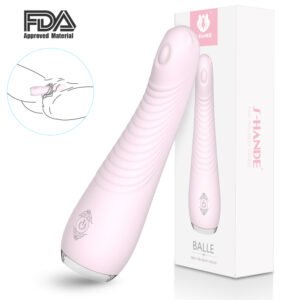 Home BALLE flexible neck LED vibrator in pink, bendable design