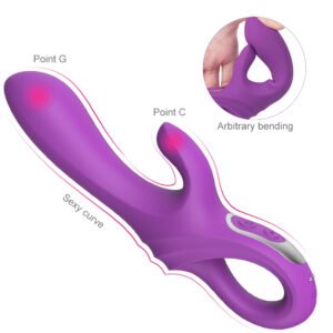 Daggers dual-layer silicone vibrator in purple dagger shape