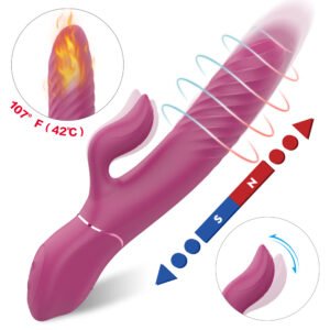 Lighters dual-motor vibrator in wine red, sleek design with pulse function